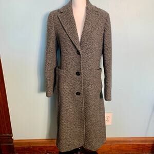 J. Crew Grey Tweed Wool Coat Size 4